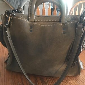 Coach Rogue suede satchel
